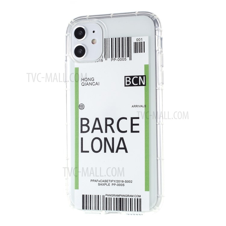 Travel City Boarding Pass TPU Protective Case for iPhone 12 mini - BARCELONA-2