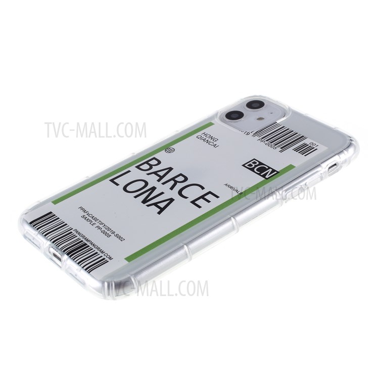 Travel City Boarding Pass TPU Protective Case for iPhone 12 mini - BARCELONA-4