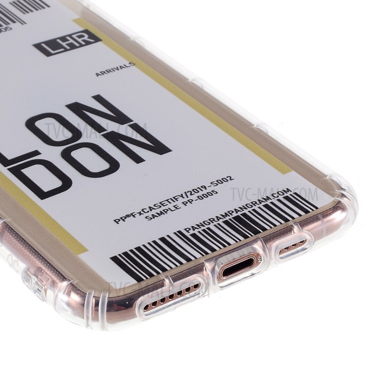 Boarding Pass City Bar Code TPU Stylish Case for iPhone 12 Pro Max 6.7 inch - LONDON-5