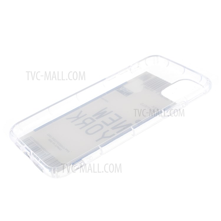 Boarding Pass City Bar Code TPU Stylish Case for iPhone 12 Pro Max 6.7 inch - NEW YORK-5
