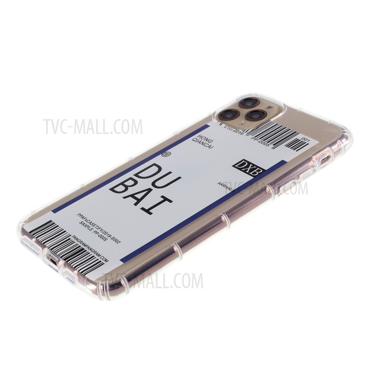 Boarding Pass City Bar Code TPU Stylish Case for iPhone 12 Pro Max 6.7 inch - DUBAI-4