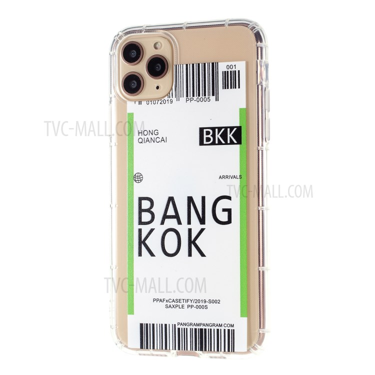 Boarding Pass City Bar Code TPU Stylish Case for iPhone 12 Pro Max 6.7 inch - BANGKOK-2
