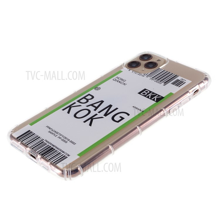 Boarding Pass City Bar Code TPU Stylish Case for iPhone 12 Pro Max 6.7 inch - BANGKOK-4