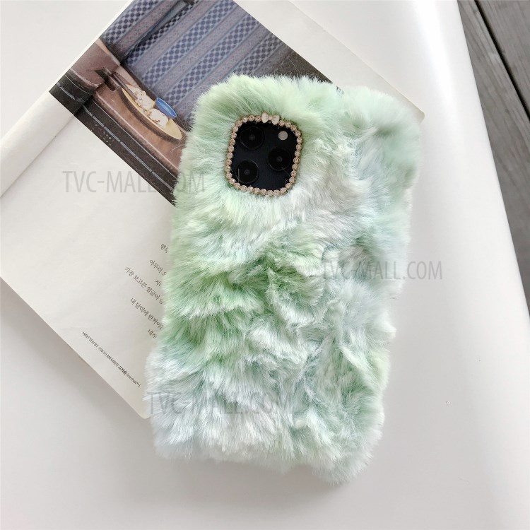 Soft Plush Coated TPU Cell Phone Cover for iPhone 12 Pro / 12 Max 6.1 inch Green-1