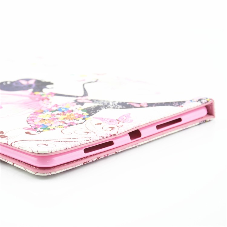 For iPad Pro 9.7 Butterfly Series Rhinestone Decorated Smart Leather Stand Case - Butterfly-like Girl-3