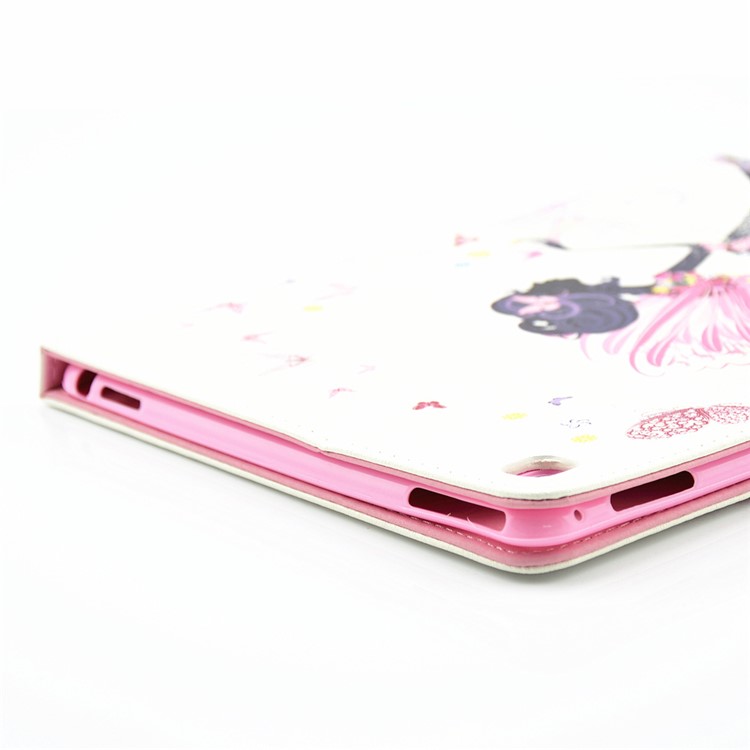 For iPad Pro 9.7 Butterfly Series Rhinestone Decorated Smart Leather Stand Case - Butterfly-like Girl-4