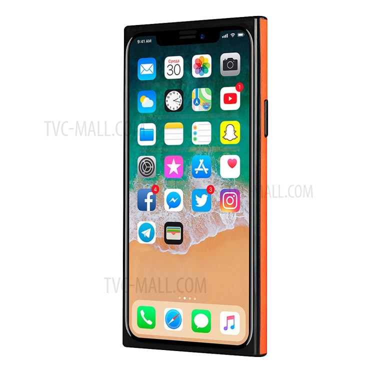 Skin-feeling with Wristband Leather Phone Shell for iPhone XS Max 6.5 inch - Orange-5