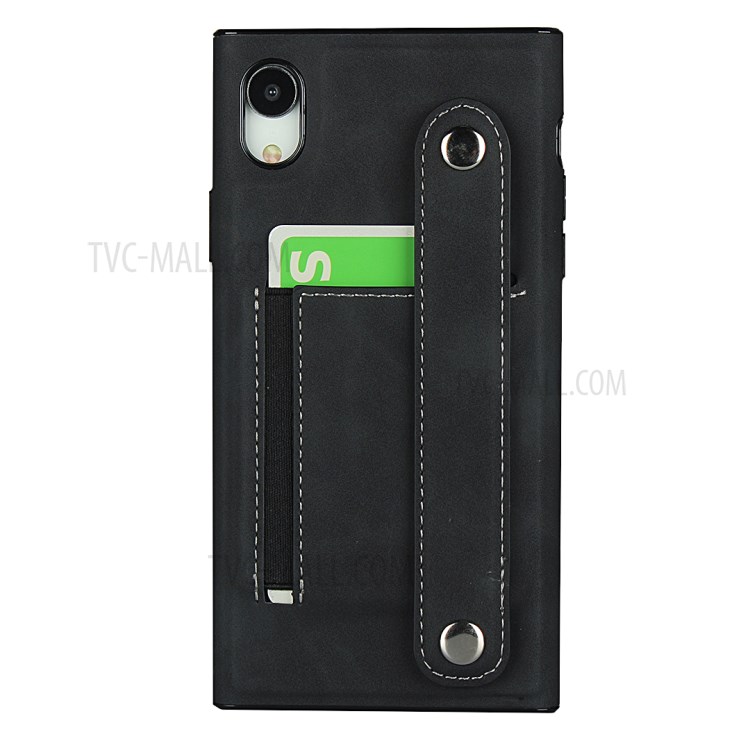 Leather Phone With wristband Stylish Shell for iPhone XR 6.1 inch - Black-2