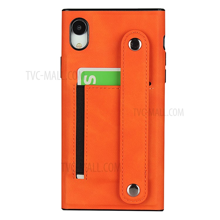 Leather Phone With wristband Stylish Shell for iPhone XR 6.1 inch - Orange-2