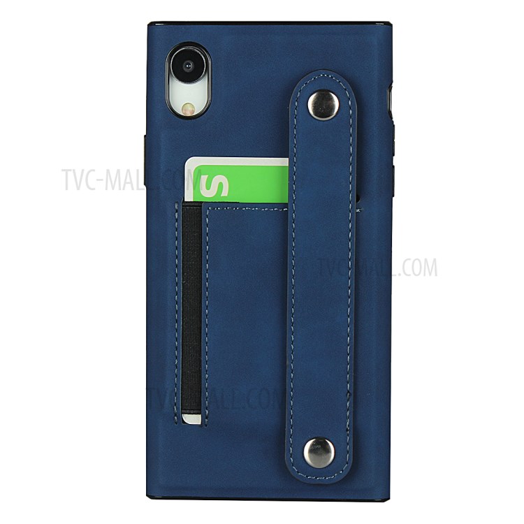 Leather Phone With wristband Stylish Shell for iPhone XR 6.1 inch - Blue-2