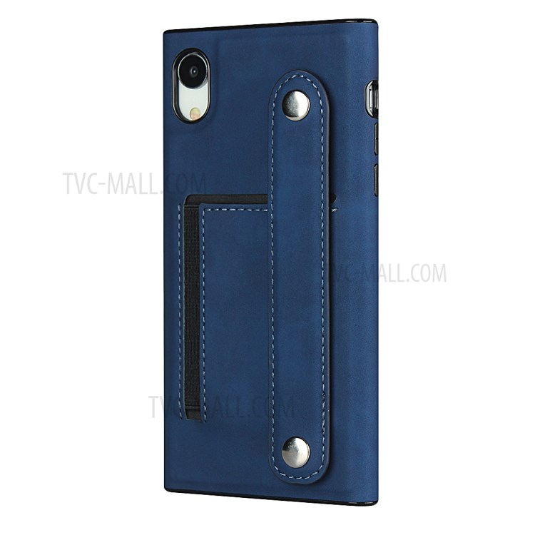 Leather Phone With wristband Stylish Shell for iPhone XR 6.1 inch - Blue-4