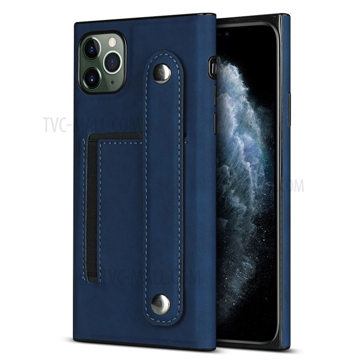 Con Coperture Del Telefono Custodia In Pelle Braccialetto Per IPhone 11 Pro Max 6,5 Pollici - Blu-1