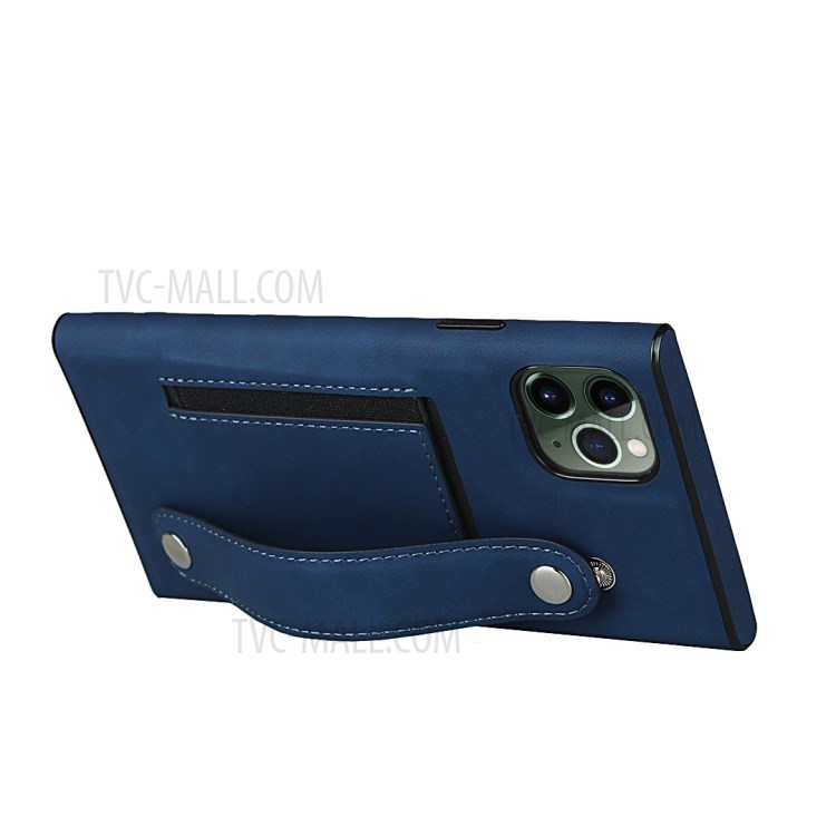 Con Coperture Del Telefono Custodia In Pelle Braccialetto Per IPhone 11 Pro Max 6,5 Pollici - Blu-6