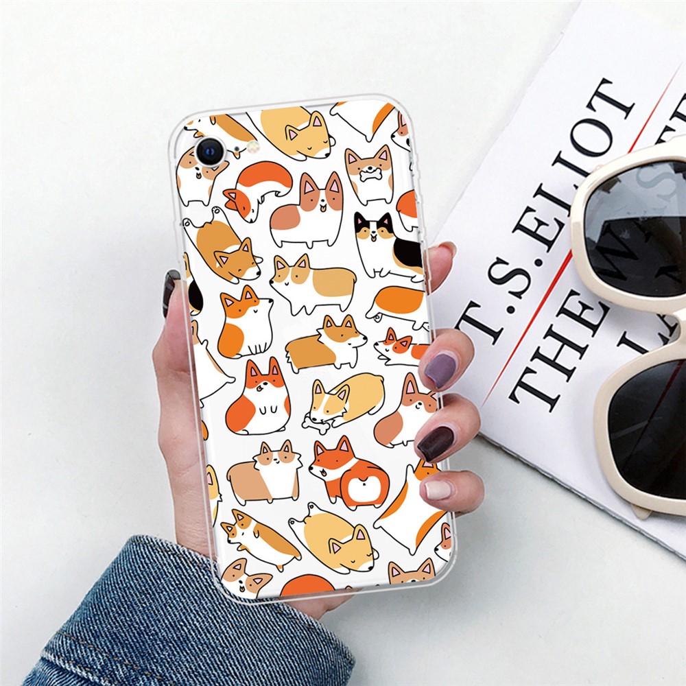 Cute Pattern Printing Soft TPU Protective Case for iPhone SE (2nd Generation)/7/8 - Animal-5