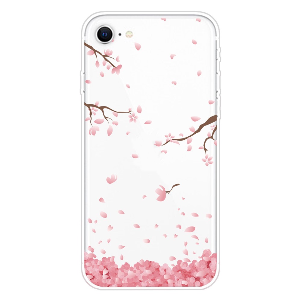 Cute Pattern Printing Soft TPU Protective Case for iPhone SE (2nd Generation)/7/8 - Petals-1