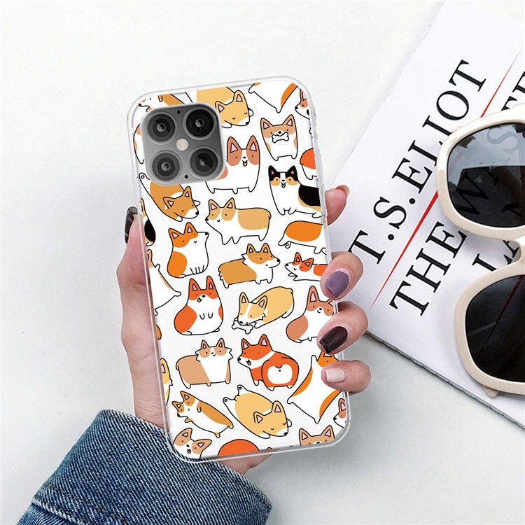 Cute Pattern Printing Soft TPU Phone Cover for iPhone 12 5.4 inch - Animal-4