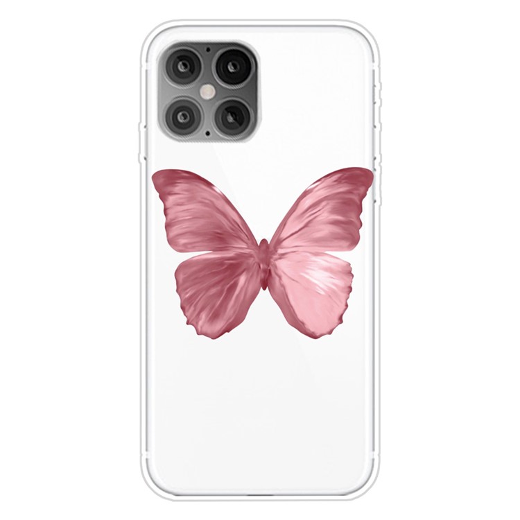 Printing Skin Flexible TPU Protective Cover for iPhone 12 Pro/12 - Beautiful Butterfly-1