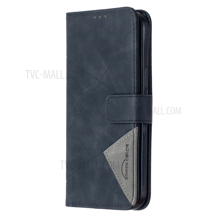 BF05 Geometric Texture Wallet Stand Leather Case for iPhone 12 Pro Max 6.7 inch - Black-6