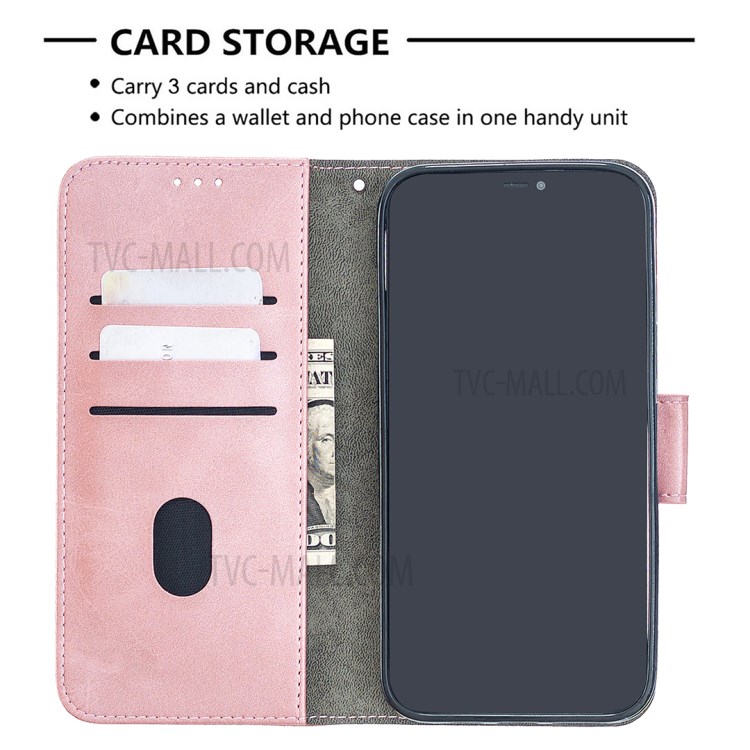 BF04 Splicing Crocodile Texture Wallet Stand Leather Case for iPhone 12 Pro Max 6.7 inch - Rose Gold-3