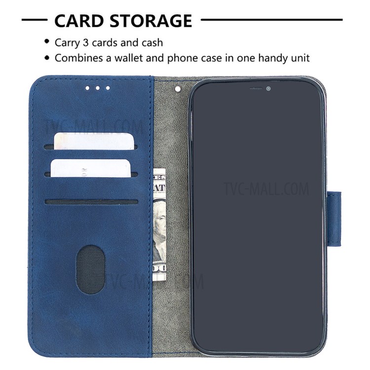 BF04 Splicing Crocodile Texture Wallet Stand Leather Case for iPhone 12 Pro Max 6.7 inch - Blue-7