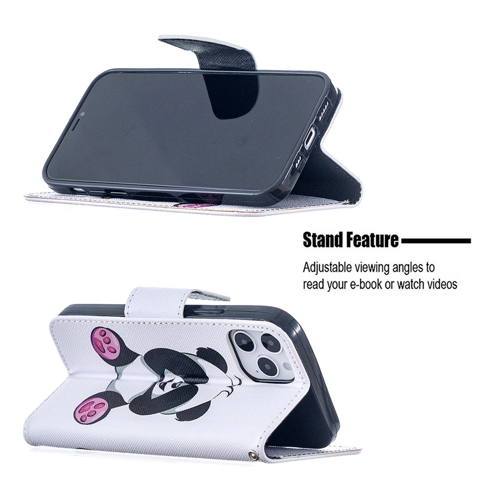 Pattern Printing Wallet Leather Protective Case for iPhone 12 Pro/12 - Shy Butterfly-5