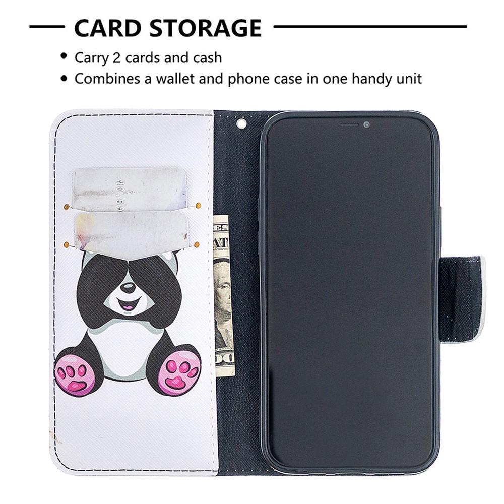 Pattern Printing Wallet Leather Protective Case for iPhone 12 Pro/12 - Shy Butterfly-6