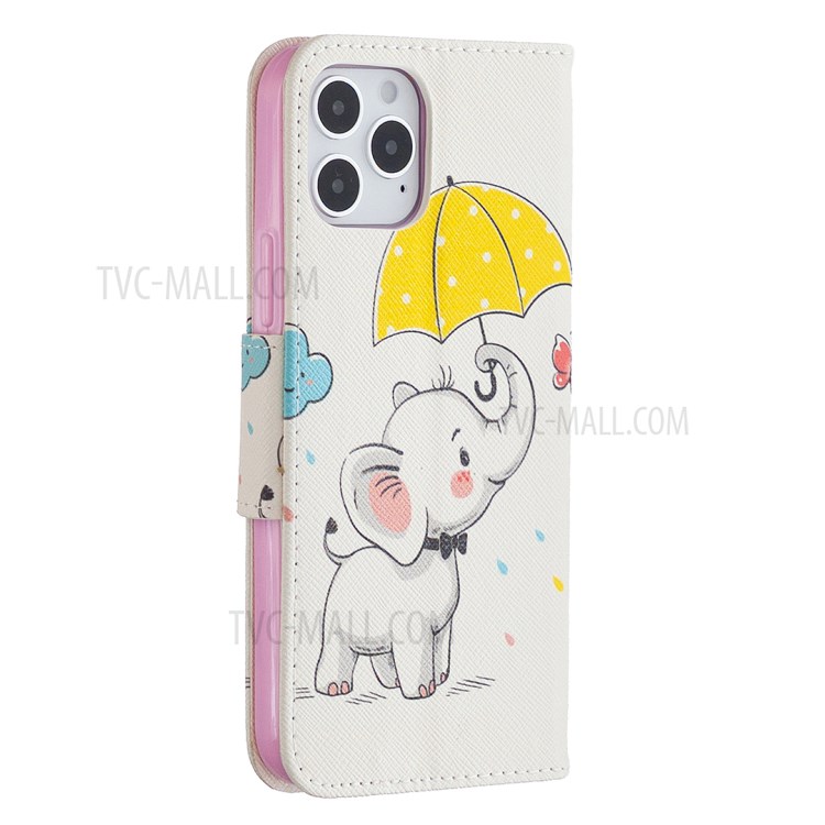 Pattern Printing Wallet Leather Protective Case for iPhone 12 Pro/12 - Little Butterfly-6