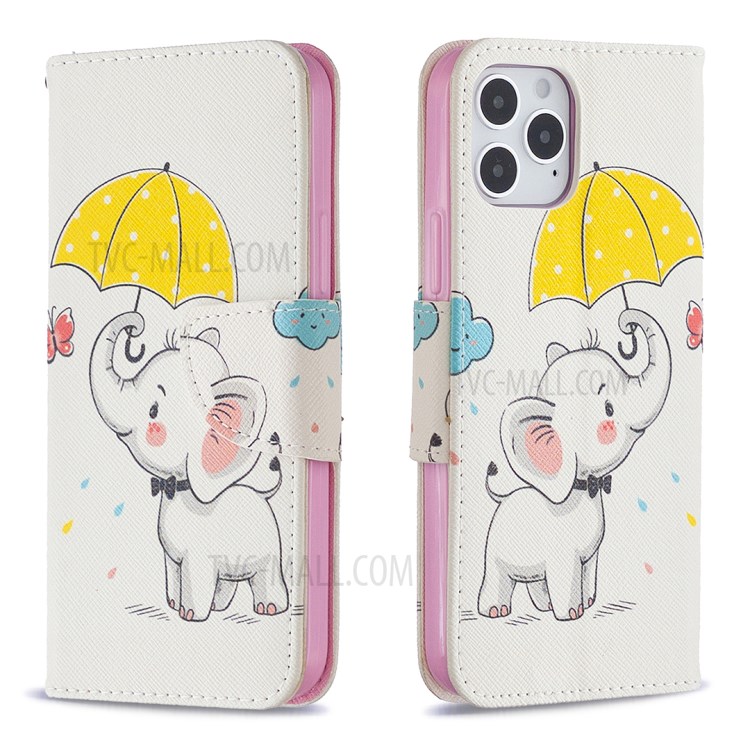 Pattern Printing Wallet Leather Protective Case for iPhone 12 Pro/12 - Little Butterfly-7