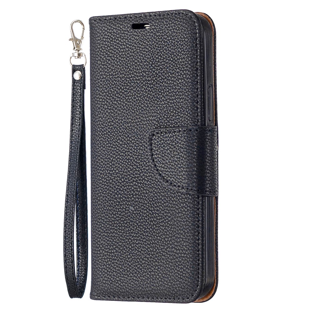 Litchi Surface with Wallet Leather Stand Case for iPhone 12 Pro / iPhone 12 Max 6.1-inch - Black-9