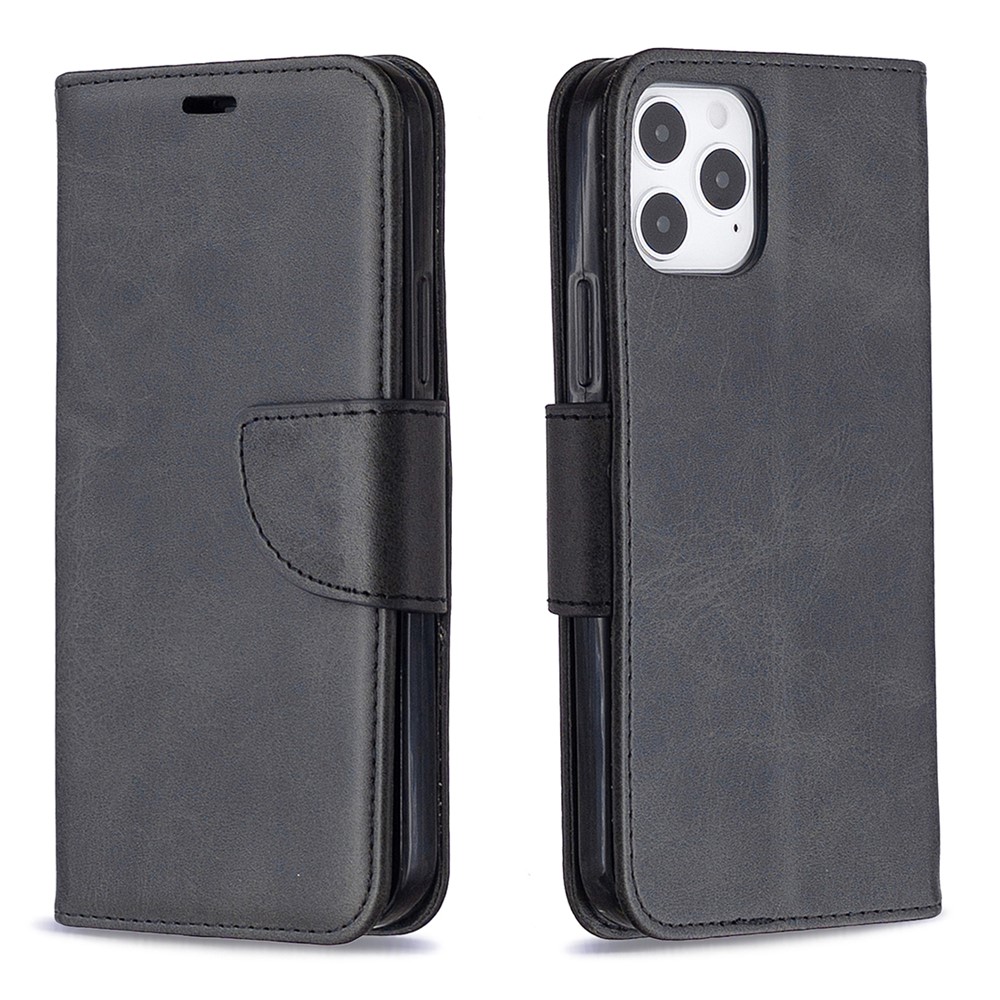 PU Leather Wallet Stand Phone Case for iPhone 12 Pro / iPhone 12 Max 6.1-inch - Black-4