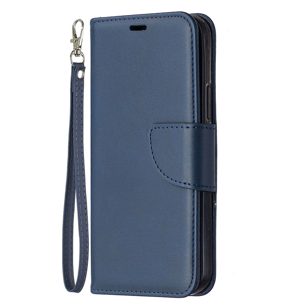 PU Leather Wallet Stand Phone Case for iPhone 12 Pro/12 - Blue-2