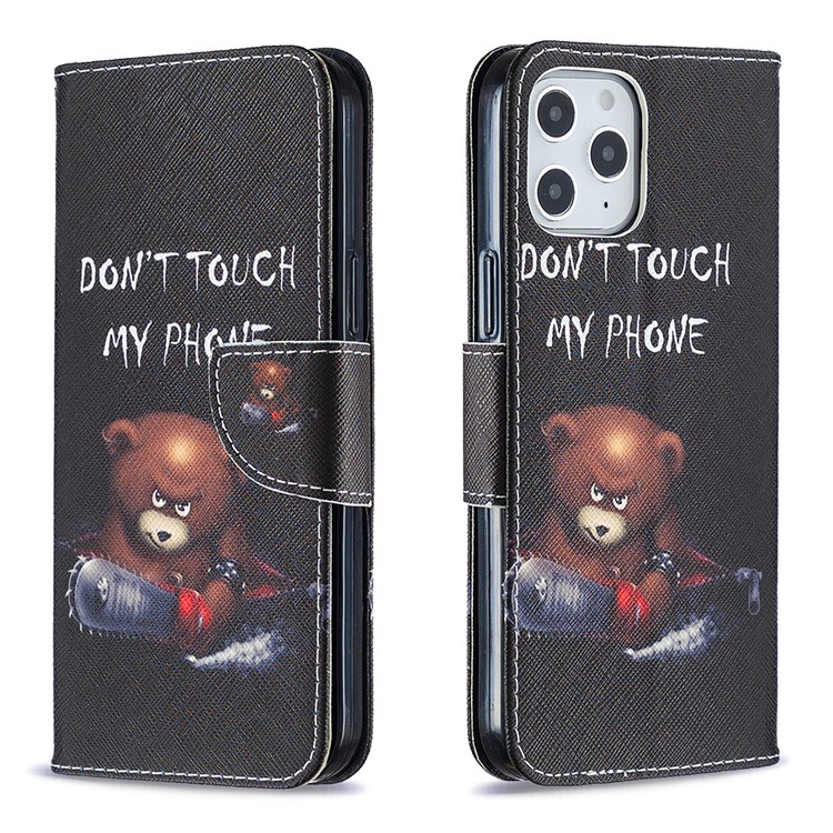 Hot Style Pattern Printing Leather Wallet Case for iPhone 12 Pro Max 6.7 inch - Warning Words-2