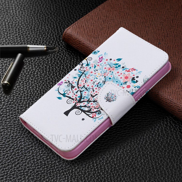 Hot Style Pattern Printing Leather Wallet Case for iPhone 12 Pro Max 6.7 inch - Flowered Tree-3