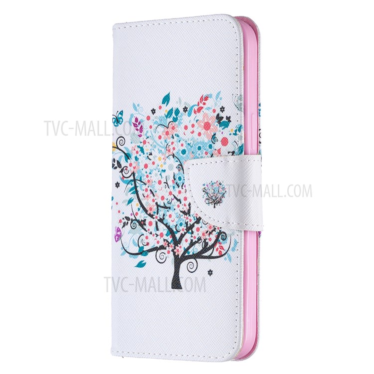 Hot Style Pattern Printing Leather Wallet Case for iPhone 12 Pro Max 6.7 inch - Flowered Tree-5