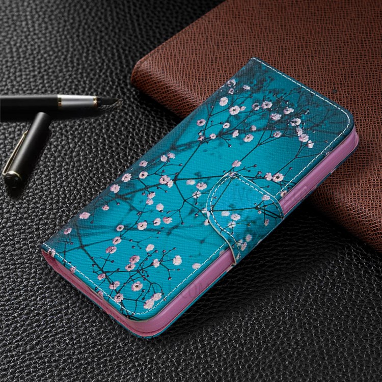 Hot Style Pattern Printing Leather Wallet Case for iPhone 12 Pro Max 6.7 inch - Tree with Flowers-7
