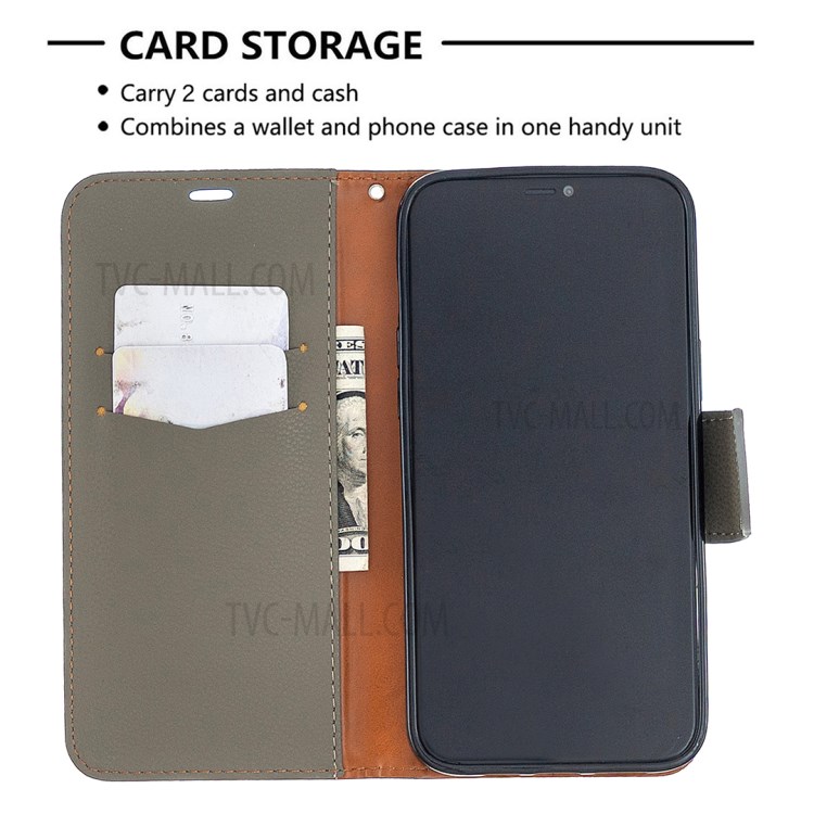 Litchi Surface with Wallet Leather Stand Case for iPhone 12 Pro Max 6.7-inch - Grey-3