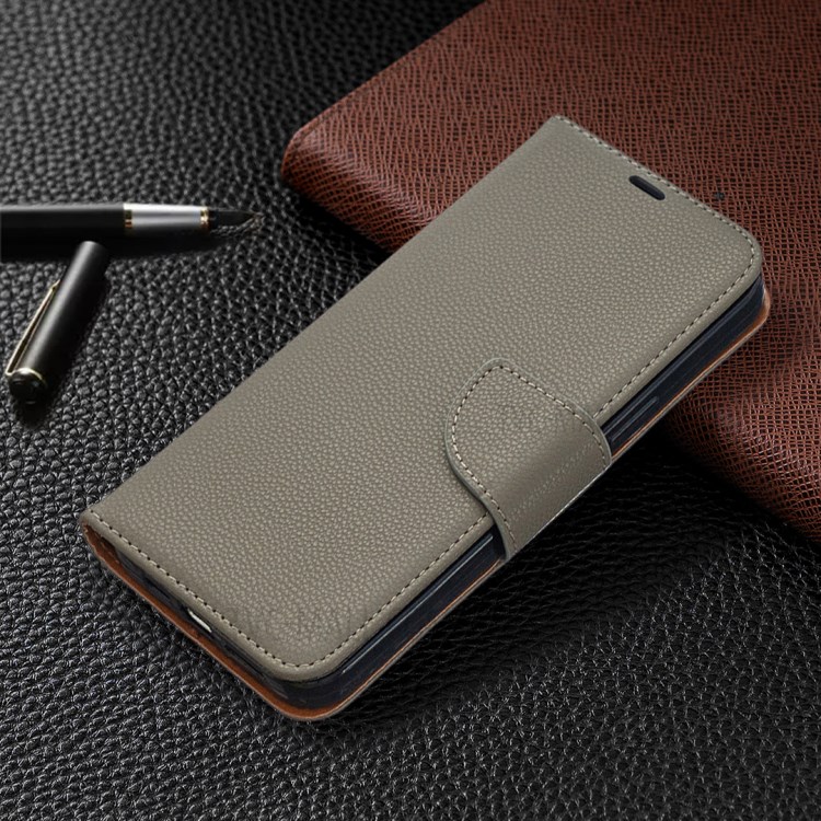 Litchi Surface with Wallet Leather Stand Case for iPhone 12 Pro Max 6.7-inch - Grey-4