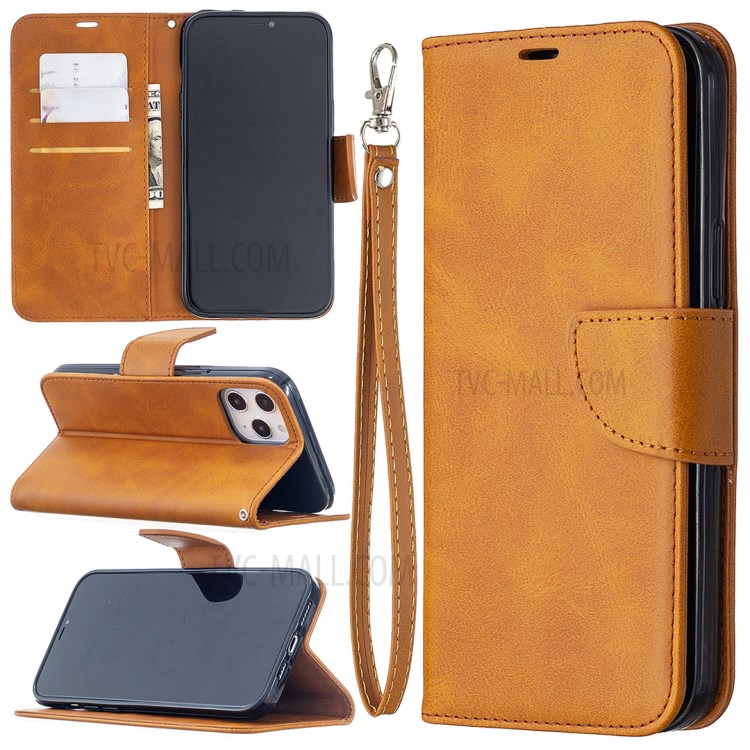 PU Leather with Wallet Cell Phone Shell for iPhone 12 Pro Max 6.7 inch - Brown-1
