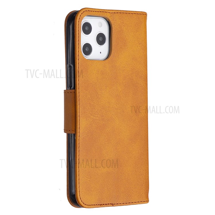 PU Leather with Wallet Cell Phone Shell for iPhone 12 Pro Max 6.7 inch - Brown-3