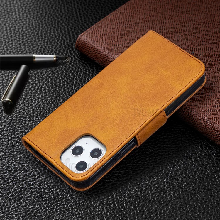 PU Leather with Wallet Cell Phone Shell for iPhone 12 Pro Max 6.7 inch - Brown-8