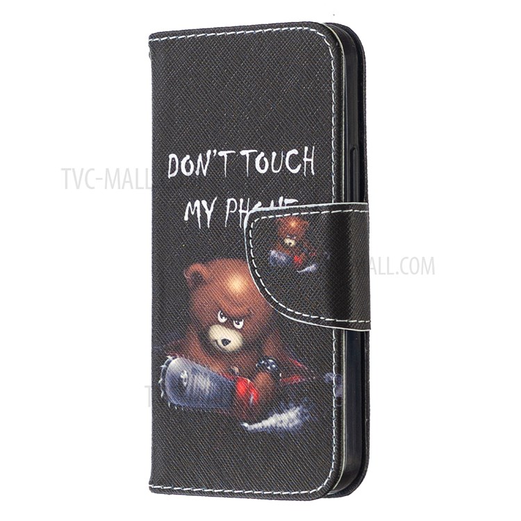Hot Style Pattern Printing Cover Leather Wallet Case for iPhone 12 mini - Warning Words-2