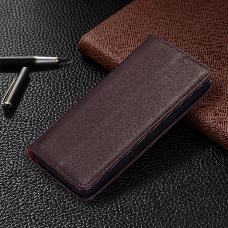 Caso Genuino Magnética Desmontable Cartera De Cuero Soporte Para El Iphone XS Máximo De 6,5 Pulgadas - Marrón-9