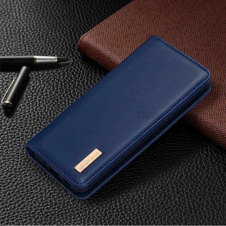 BF06 Detachable 2-in-1 Genuine Leather Wallet Shell + TPU Back Case for iPhone X/XS 5.8 inch - Blue-8