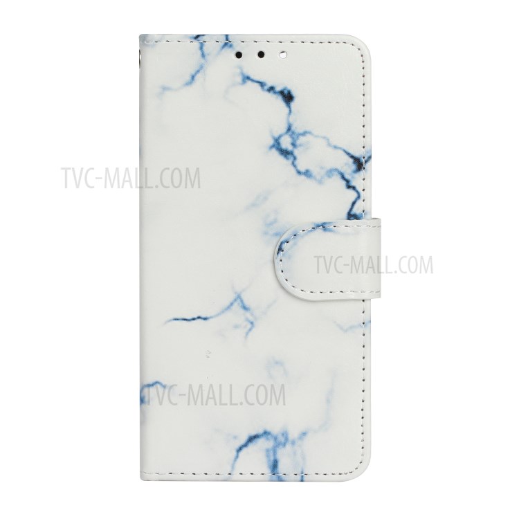 Marble Pattern Printing Leather Protector Wallet Case for iPhone 12 mini - White Marble-3