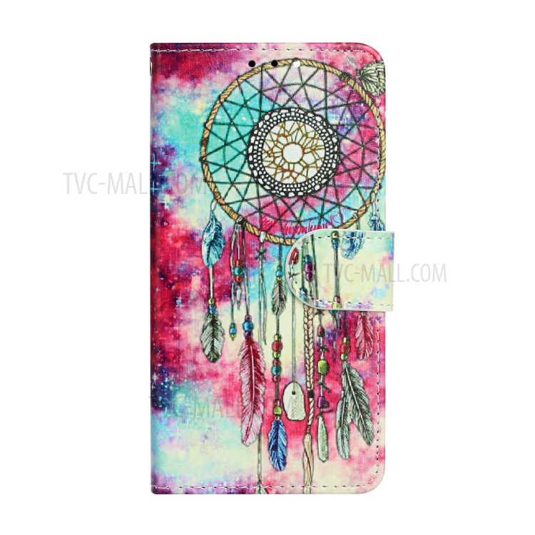 Marble Pattern Printing Leather Protector Wallet Case for iPhone 12 mini - Dream Catcher-3