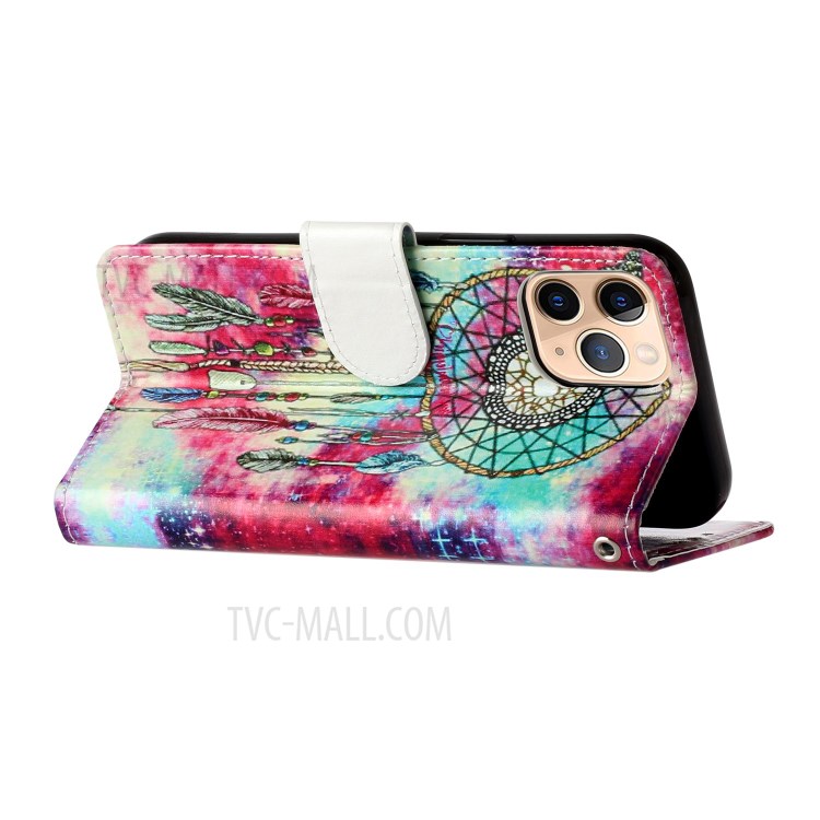 Marble Pattern Printing Leather Protector Wallet Case for iPhone 12 mini - Dream Catcher-5