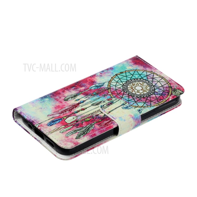 Marble Pattern Printing Leather Protector Wallet Case for iPhone 12 mini - Dream Catcher-6