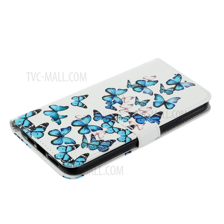 Pattern Printing Leather Wallet Phone Cover for iPhone 12 Pro/12 - Butterflies-6