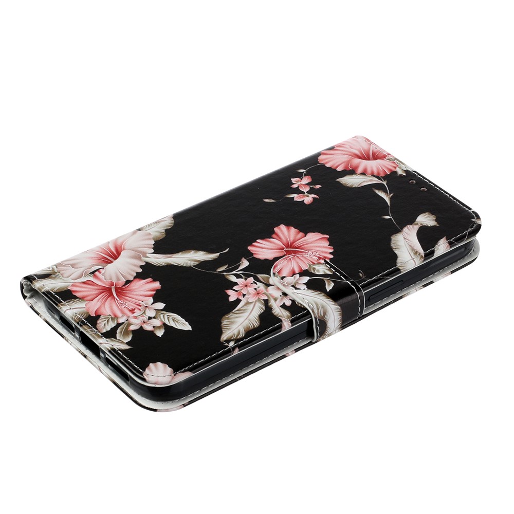 Pattern Printing Leather Wallet Phone Cover for iPhone 12 Pro/12 - Flower-6