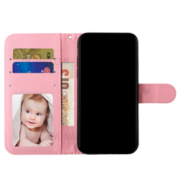 Light Spot Decor Pattern Printing Wallet Stand Leather Case with Strap for iPhone 12 Pro/12 - Couple Bears-6